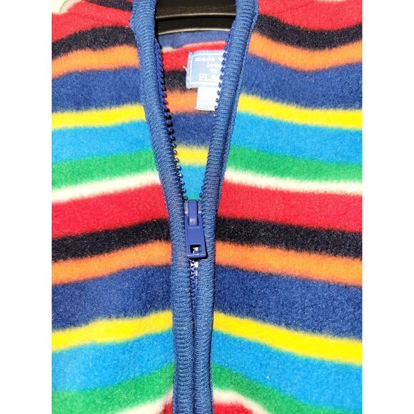 CHILDREN'S PLACE Bear Ears Hooded Striped Fleece Jacket size 6-9 months - Picture 4 of 4